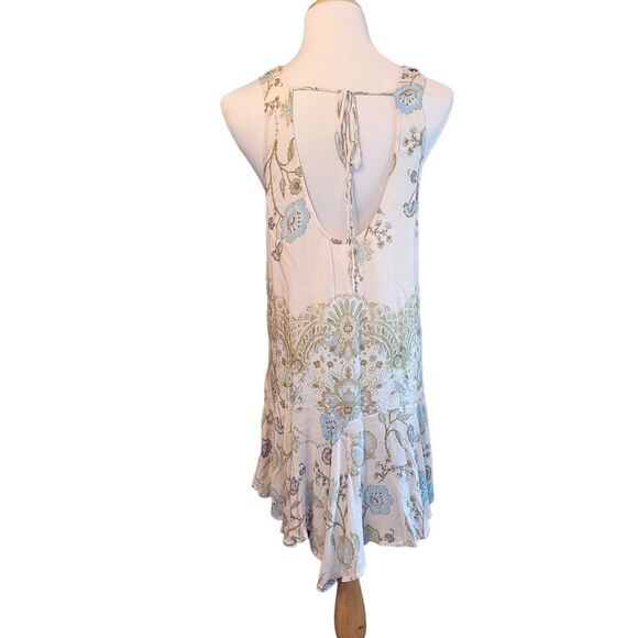 Intimately Free People Slip Dress Boho Mixed Print Tea Combo Open Back Small - Picture 4 of 12